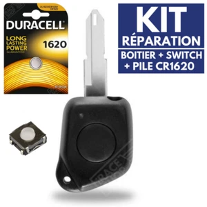 KIT► Réparation Coque Télécommande Plip Boitier pour Clé PEUGEOT 106 206 306 406 - Picture 1 of 3