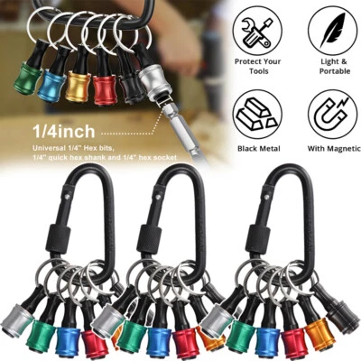 1/2/3/Set 1/4" Hex Shank Quick Release Keychain Screwdriver Drill Bit Holder Bit - Image 1 of 4
