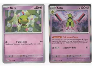 Xatu 026/091 Holo Rare - Paldean Fates - Pokemon 2 Card Evolution Set - Picture 1 of 1