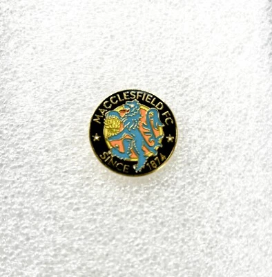 Macclesfield Town Football Club Crest Pin Badge Non League English soccer (3) - Image 1 of 2