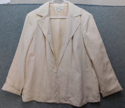 Женский блейзер Coldwater Creek Silk/Linen 1X Light Peach Open Front - Изображение 1 из 4