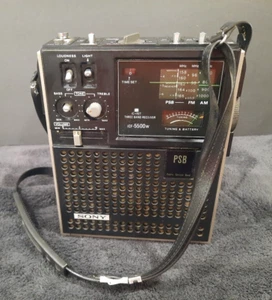 Vintage Sony PSB ICF-5500W Radio tragbarer 3 Band Empfänger AM FM funktionstüchtig - Bild 1 von 11