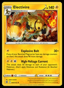 Pokemon Card Brilliant Stars Electivire 047/172 Non-Holo Rare - NM - Picture 1 of 2