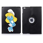 Smurfette Personalised Rotating Case Cover for ALL Apple iPad tablets