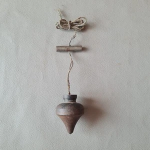 VTG rare Original Large antique iron plumb bob leveling measuring carpenter tool - Picture 1 of 9
