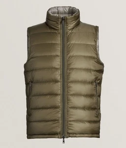 Herno Mens Winter Vest Reversible Olive Green Goose Down Filled Size 48/56 BNWOT - Picture 1 of 3