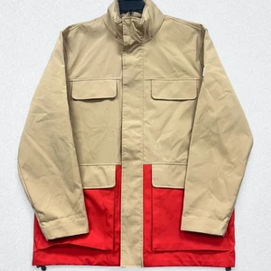 Tommy Hilfiger Men's Gunwhale Yacht Jacket Size L Beige Red Colorblock Chore - Picture 1 of 11