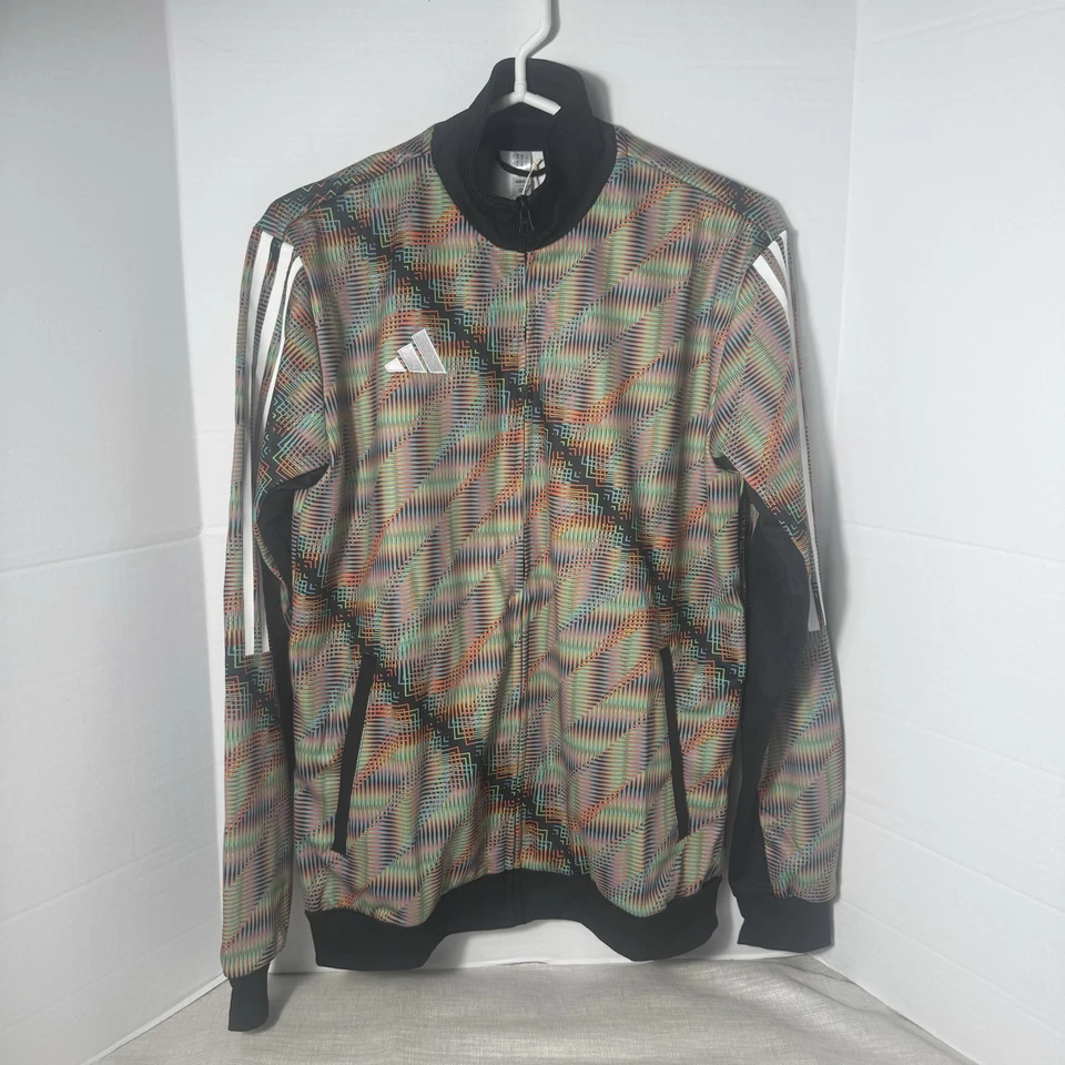 ADIDAS HC TT Men's Track Jacket Color Black/Multicolor Size XXL IV9164