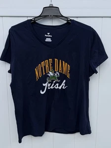 Notre Dame Irish T-Shirt Women’s 3XL Navy Fanatics Short Sleeve New - Picture 1 of 4