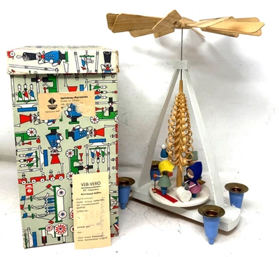 Pyramide Vero Expertic Kinder im Schnee DDR 1971 Weihnachtspyramide SELTEN ! - Bild 1 von 4