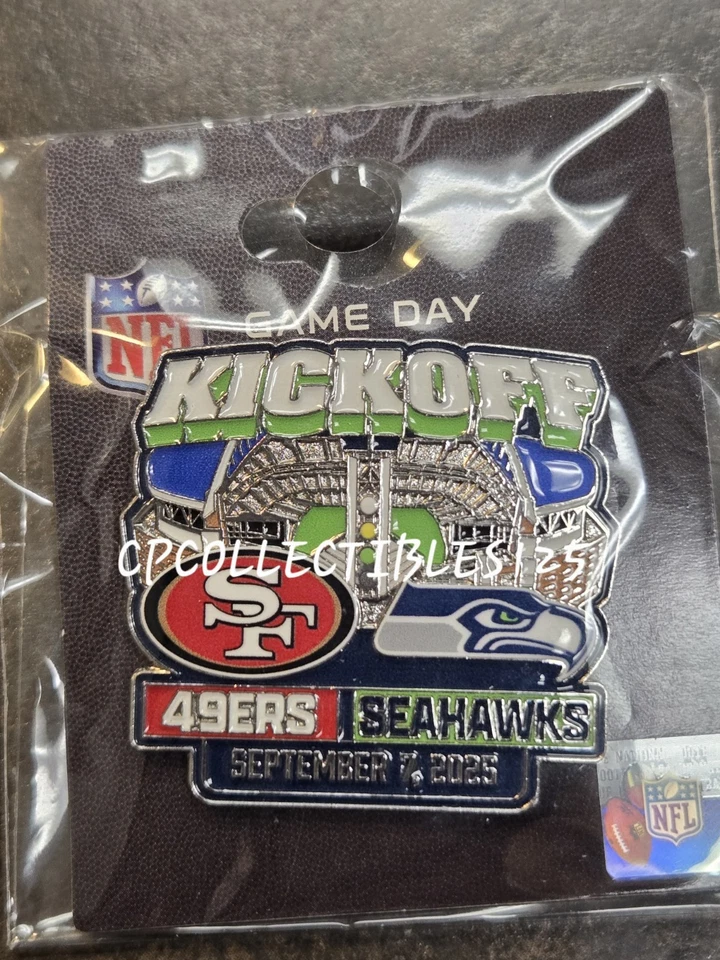 San Francisco 49ers VS Seattle Seahawks Game day Pin 9/7/2025 NEW - Image 1 of 1