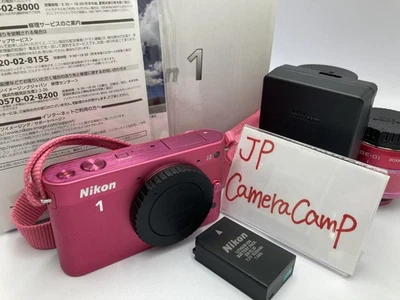 N MINT NIKON 1 J2 Pink Mirrorless Digital Camera Body lens set  sc/1640  B255 - Image 1 of 4