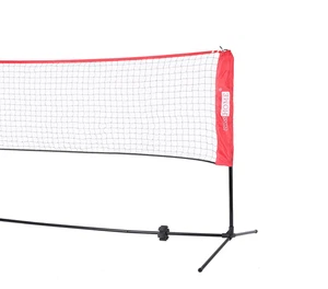 Set Rete da Badminton Portatile 10ft Regolabile da Esterno - Rosso - Foto 1 di 5