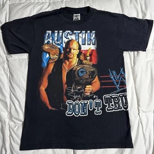 T-shirt vintage anni '90 WWF Stone Cold Steve Austin Don't Trust Anybody avvolgente ~ M - Foto 1 di 9
