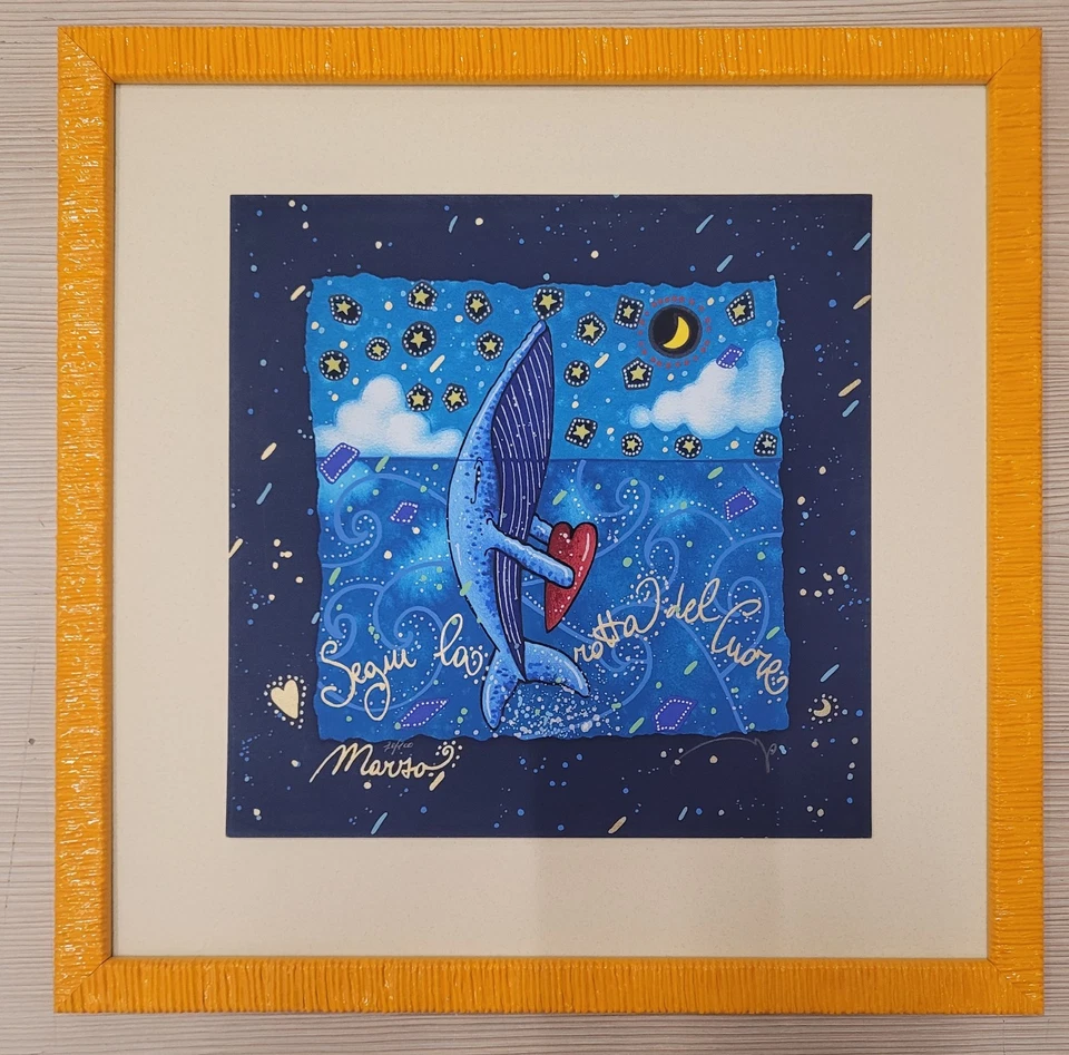 Andrea Agostini  Serigrafia Su Fondo Blu  Marzo - Immagine 1 di 1