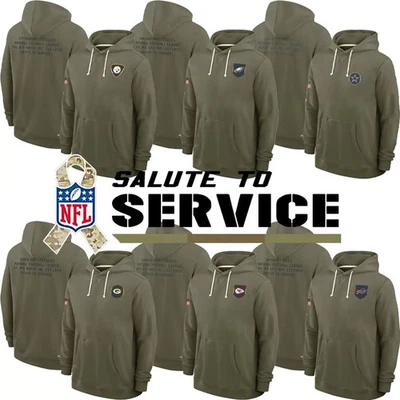 Men's NFL Olive 2025 Salute to Service Sideline Standard Issue Dri-FIT Hoodie - Image 1 of 3