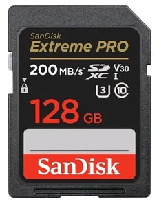 SanDisk 128GB Extreme PRO SDXC UHS-I Memory Card - C10, U3, V30, 4K UHD, SD Card - Picture 1 of 6