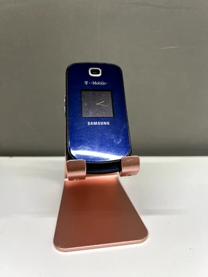 Celular flip azul Samsung SGH-T259 T – Funcionando / Limpo / Telefone básico - Imagem 1 de 4