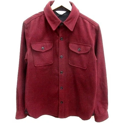 Camicia manica lunga Staten Island uomo 40 misto poliestere rosso vino usata - Immagine 1 di 4