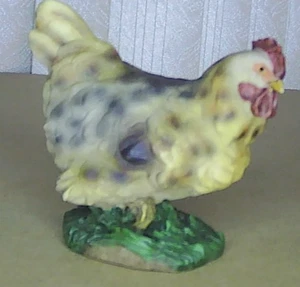 Vintage Huhn Hahn Figur 4" hoch Landhaus Landhaus rustikale Deko Scheunenhof - Bild 1 von 5
