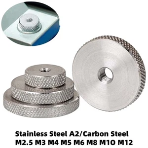 Edelstahl/Kohlenstoffstahl flach gerändelt Rändelmuttern Passlochmuttern Sicherungseinstellmutter - Bild 1 von 42