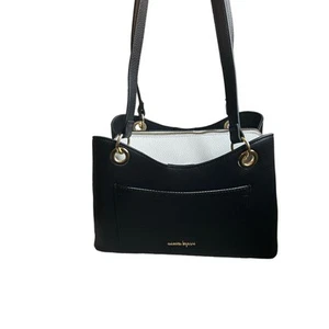 Nanette Lepore - Bolso de Hombro Agnes Triple Sección Blanco y Negro *NUEVO* Cartera - Imagen 1 de 9