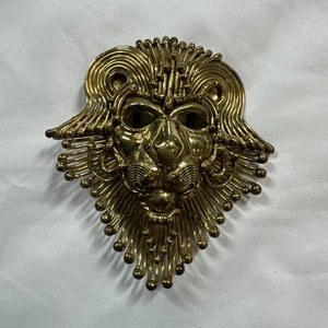 Brass Belt Buckle Mexico Lion - Picture 1 of 14