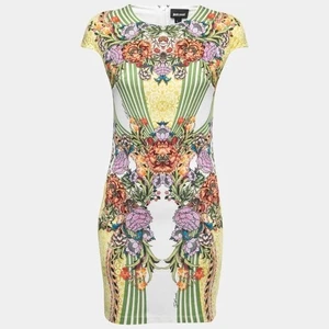 Just Cavalli Floral Printed Jersey Bodycon Dress L Uk 10 12 Us 6 8 2014 Runway - Picture 1 of 13
