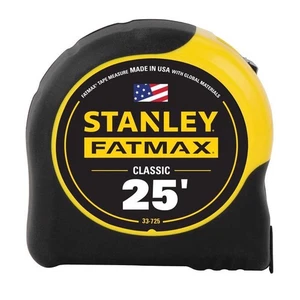 STANLEY FatMax 25 ft. L X 1.25 in. W Compact Wide Blade Tape Measure 1 pk - Picture 1 of 4