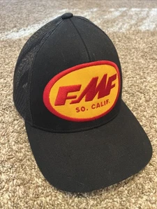 FMF Racing Snapback Hat Cap Black Red Gold Motocross Dirt Bike - Picture 1 of 7