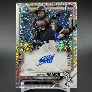 Bryan Ramos 2021 1st Bowman Chrome AUTO #'d /299 Speckle REFRACTOR Prospect - Picture 1 of 3