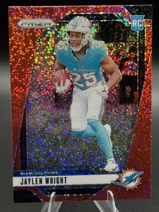 2024 Panini Prizm Jaylen Wright Red Sparkle Prizm #348 SSP - Dolphins - Picture 1 of 2