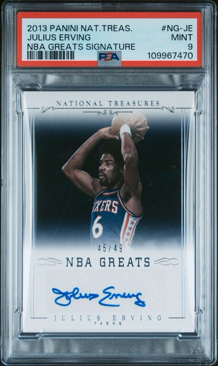 Panini Julius Erving Autographed Basketball Trading Cards
