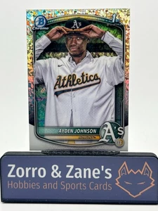 Ayden Johnson 2025 Bowman Chrome #BCP-197 Mini Diamond Refractor Athletics - Picture 1 of 2