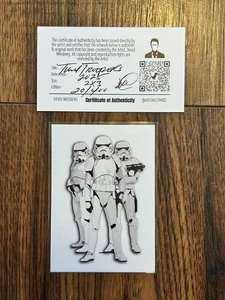 Tiny Troopers 2025 LE Custom Card Kunstdruck signiert David Weisberg Star Wars - Bild 1 von 5
