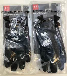 Under Armour UA Spotlight Guanti da Calcio, Adulto, Nero, X-Large, Confezione da 2 - Foto 1 di 8