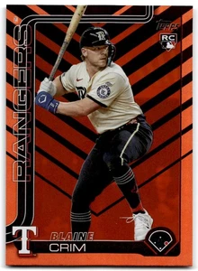 2025 Topps Update Holiday Foil Blaine Crim RC Texas Rangers #US205 - Bild 1 von 2