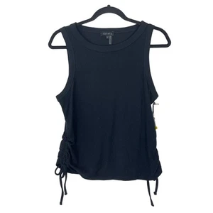 1.State Womens size Medium top black side seam ruched tank M - Picture 1 of 4