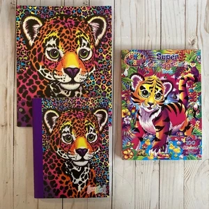Lisa Frank Tiger Folder Hunter Tiger + Composition Book + Coloring Book New Fun - Picture 1 of 10