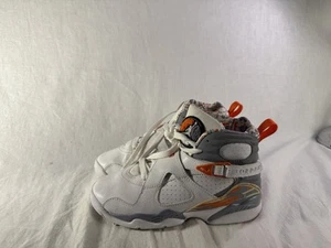 Nike Air Jordan Retro 8 GS 305368-102 Retro Orange Blaze Boy's Sneakers Sz 5Y VV - Picture 1 of 14