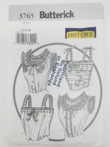 Butterick B3765 Misses HISTORICAL CAMISOLE Making History sew pattern sz 12 - 16 - Picture 1 of 3