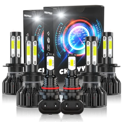 For BMW 330Ci 325Ci 2001-2006 LED Headlight High Low Beam Fog Light 6 Bulbs Kit - Image 1 of 4