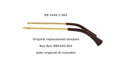 RAY BAN RB 3449 ORO 001 ORIGINAL TEMPLOS ASTAS RAY BAN RB 3449 001 ORO - Imagen 1 de 2