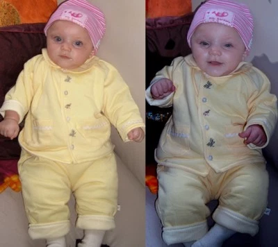 Süßes Baby 2 Teiler Set C&A Jacke Hose gefüttert 62 68 74 80 86 92 gelb Karo Neu - Bild 1 von 2