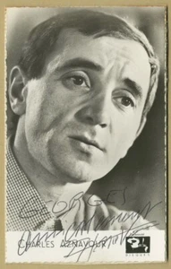Charles Aznavour (1924-2018) - French singer & actor - Signed photo - 60s - COA - Picture 1 of 2