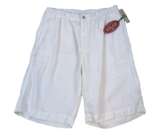 Tommy Bahama Mens Linen Out Loud Shorts White Large Elastic/Drawstring NWT - Picture 1 of 9