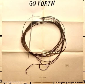 LEVI'S RARE GO FORTH LARGE PROMOTIONAL POSTER 201O CLASSIC LOGO/FONT DESIGN - Picture 1 of 4