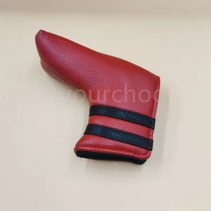 Rot Premium Kunstleder Golf Blade Putter Cover Magnetverschluss Head Cover - Bild 1 von 4