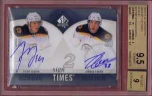 SEGUIN CARON 2010-11 SP AUTHENTIC SIGN OF THE TIMES DUALS BGS 9.5 AUTO 9 RARE - Picture 1 of 1