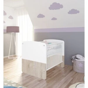 Babybett Gitterbett Hanna 70x140 cm Liegehöhe verstellbar 3 Schlupfsprossen NEU - Bild 1 von 5